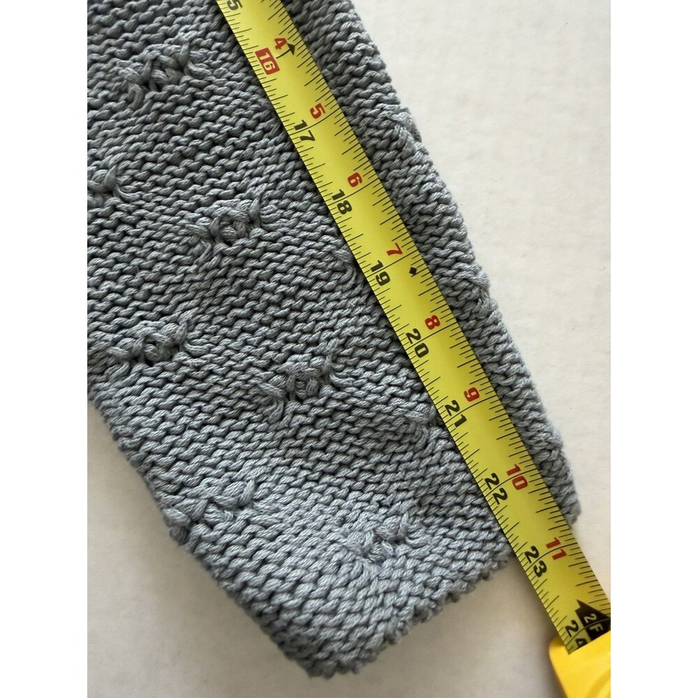 J Jill 100% Cotton Cardigan Sweater L Diamond Pattern Academia Work Office Cozy - Picture 5 of 8